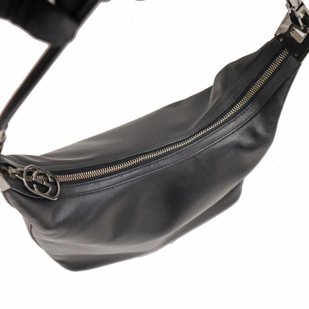 Gucci Hobo Bag Leather Black